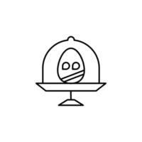 disque, Pâques, œuf, nourriture vecteur icône illustration