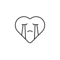 pleurs emoji vecteur icône illustration