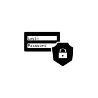 mot de passe protection et s'identifier vecteur icône illustration