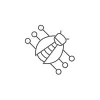 bogue, insecte vecteur icône illustration