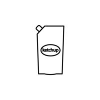 ketchup concept ligne vecteur icône illustration