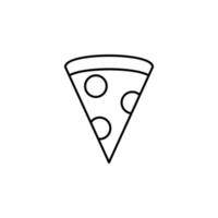 nourriture, une pièce de Pizza vecteur icône illustration