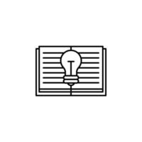 ampoule sur une carnet vecteur icône illustration
