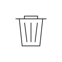 illustration d & # 39; icône vecteur poubelle