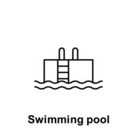 nager bassin vecteur icône illustration