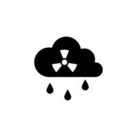 acide pluie, nuage vecteur icône illustration