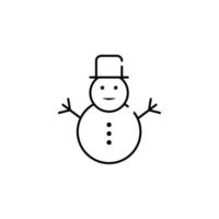 bonhomme de neige vecteur icône illustration