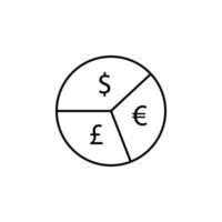 dollar euro livre vecteur icône illustration