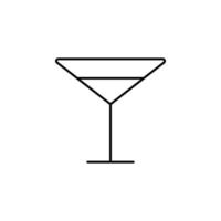 cocktail verre vecteur icône illustration