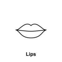lèvre, organe vecteur icône illustration