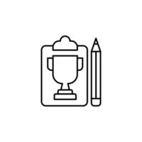gagnant, médaille, stylo, fichier vecteur icône illustration