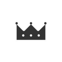 Royal couronne isolé Facile vecteur icône illustration