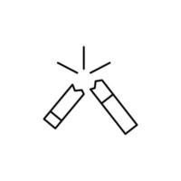 cigarette, cassé vecteur icône illustration