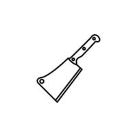 Boucher couteau, couperet, hachette vecteur icône illustration