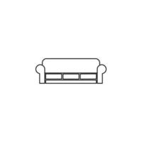 Trois siège canapé vecteur icône illustration