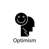 bonheur, humain, vie, optimisme vecteur icône illustration
