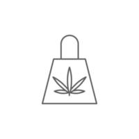 paquet, marijuana vecteur icône illustration