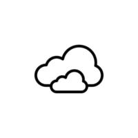 nuageux signe vecteur icône illustration