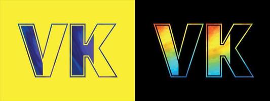 initiale lettre vk logo icône vecteur conception modèle. prime luxueux logotype pour entreprise affaires identité