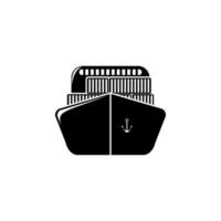 navire avec conteneurs vecteur icône illustration