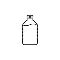 liquide récipient, Plastique bouteille vecteur icône illustration