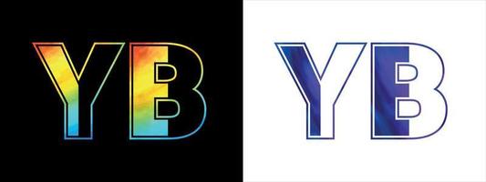 lettre yb logo conception vecteur modèle. Créatif moderne luxueux logotype pour entreprise affaires identité