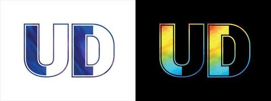 unique ud lettre logo icône vecteur modèle. prime élégant alphabet logo conception pour entreprise affaires