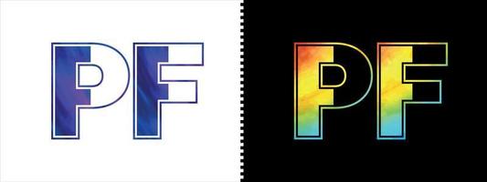 unique pf lettre logo icône vecteur modèle. prime élégant alphabet logo conception pour entreprise affaires