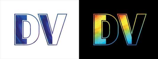 initiale lettre dv logo icône vecteur conception modèle. prime luxueux logotype pour entreprise affaires identité