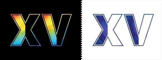 lettre xv logo conception vecteur modèle. Créatif moderne luxueux logotype pour entreprise affaires identité