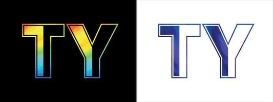 initiale lettre ty logo icône vecteur conception modèle. prime luxueux logotype pour entreprise affaires identité