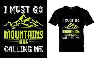 conception de t-shirt de montagne vecteur