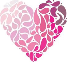 vecteur cœur fabriqué de séparé éléments de rose nuances. la Saint-Valentin journée symbole. l'amour icône.