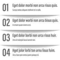 infographie bannières. une vif illustration de le disposition de le Étiquettes bannière. coloré Étiquettes avec une ensemble de pas et paramètres. une modèle pour le conception. tout éléments sont isolé.eps dix. vecteur