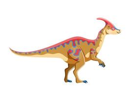 parasaurolophus marrant dinosaure dessin animé personnage vecteur