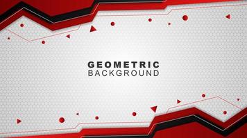 géométrique Contexte dans rouge et noir avec une hexagone modèle style, Contexte pour hors ligne streaming, annonces, bannières, et autres vecteur