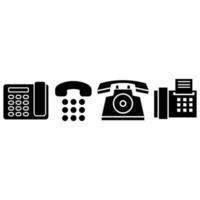 Bureau téléphone icône vecteur ensemble. appel illustration signe collection. Téléphone symbole.