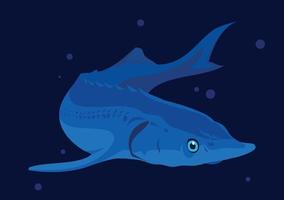 illustration de une bleu mer poisson vecteur