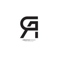 lettre g r unique concept Créatif typographie monogramme logo vecteur