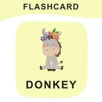 mignonne carte flash de animal cultiver. éducatif imprimable Jeu cartes. coloré imprimable flashcards. vecteur illustration.