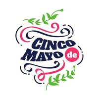 coloré cinco de mayo caractères. pouvez être utilisé pour bannière, affiche, et salutation carte vecteur