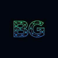 abstrait lettre bg logo conception avec ligne point lien pour La technologie et numérique affaires entreprise. vecteur