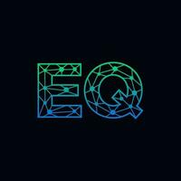 abstrait lettre eq logo conception avec ligne point lien pour La technologie et numérique affaires entreprise. vecteur