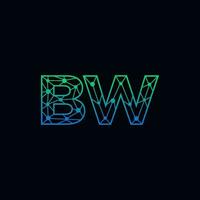 abstrait lettre bw logo conception avec ligne point lien pour La technologie et numérique affaires entreprise. vecteur