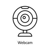 webcam vecteur contour Icônes. Facile Stock illustration Stock