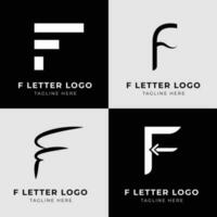 F moderne lettre logo conception concept vecteur