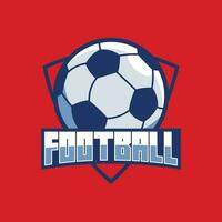Football badge avec bouclier logo conceptions, moderne football badge logo modèle vecteur
