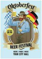 affiche conception un événement de oktoberfest vecteur