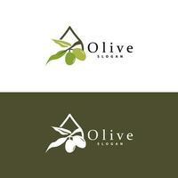 olive pétrole logo, olive feuille plante à base de plantes jardin vecteur, Facile élégant luxueux icône conception modèle illustration vecteur