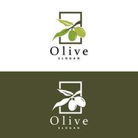 olive pétrole logo, olive feuille plante à base de plantes jardin vecteur, Facile élégant luxueux icône conception modèle illustration vecteur